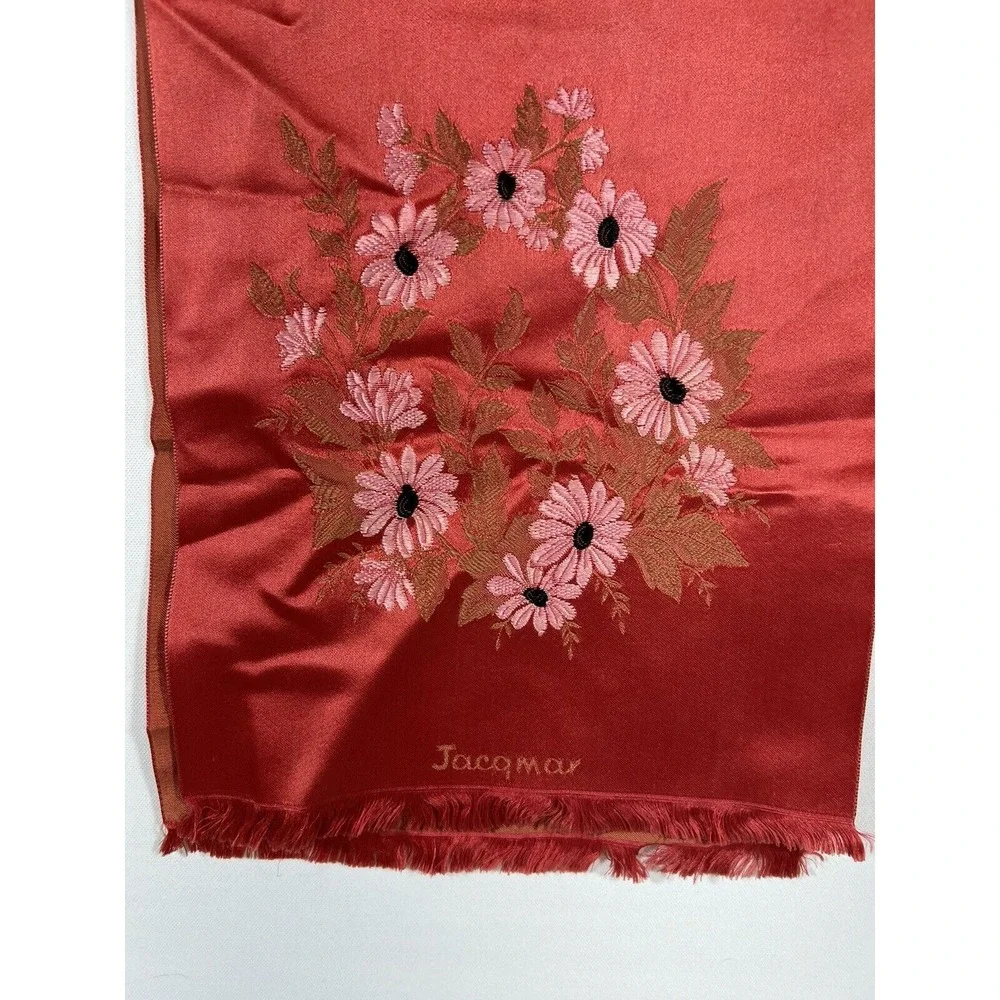 Vintage Tapestry Table Runner Jacqmar‎ Embroidered Decor Cottagecore